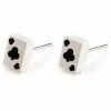 Succubus Jewellery Cards Clubs Stud Earrings Black New In 1 Succubus Jewellery Cards Clubs Stud Earrings Black New In