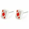 Succubus Jewellery Cards Diamonds Stud Earrings Red