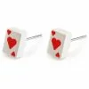 Succubus Jewellery Cards Hearts Stud Earrings Red New In 1 Succubus Jewellery Cards Hearts Stud Earrings Red New In