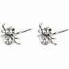 Succubus Jewels Crystal Spider Earrings Silver 1 Succubus Jewels Crystal Spider Earrings Silver