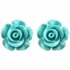 Succubus Jewels Rose Stud Earrings Mint