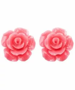 New In Succubus Jewels Rose Stud Earrings Pastel Pink