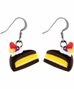 Succubus Jewels Piece Of Cake Drop Earrings Brown