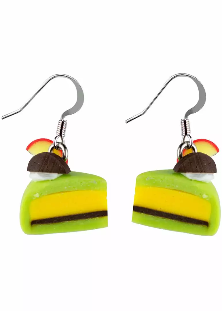 Succubus Jewels Piece Of Cake Drop Earrings Green New In 3 Succubus Jewels Piece Of Cake Drop Earrings Green New In