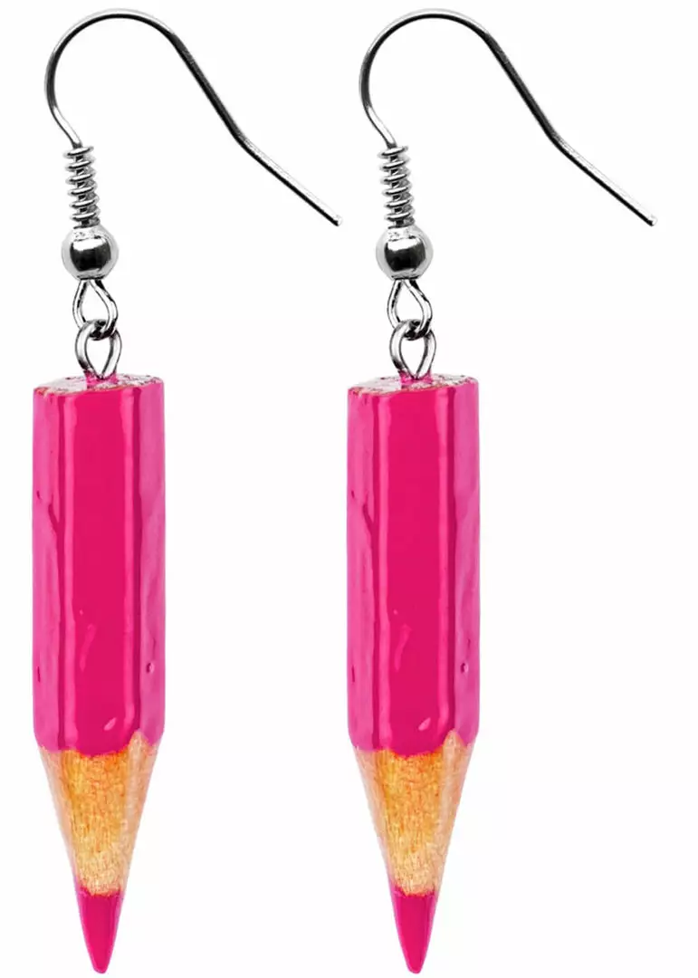 Succubus Jewels Pencils Earrings Pink New In 3 Succubus Jewels Pencils Earrings Pink New In