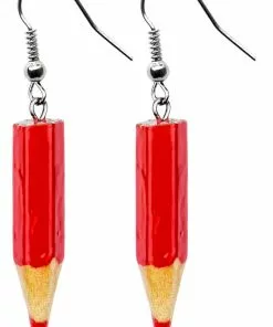 Succubus Jewels Pencils Earrings Red