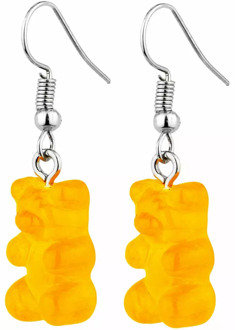 Succubus Jewels Gummy Bear Drop Earrings Yellow 3 Succubus Jewels Gummy Bear Drop Earrings Yellow