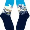 Succubus Hokusai The Great Wave Of Kanagawa Socks Blue