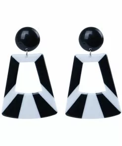 Succubus Jewels Twiggy 60's Earrings Black White New In