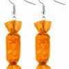 Succubus Jewellery Sweets Drop Earrings Orange New In
