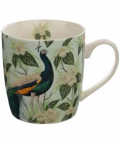 New In Succubus Gifts Peacock Porcelain Mug Green