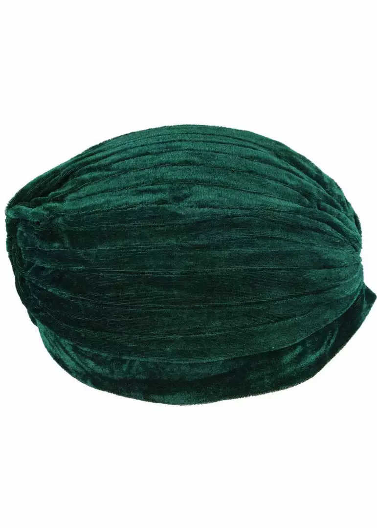 Succubus Headwear Velvet 20's Turban Green 4 Succubus Headwear Velvet 20's Turban Green