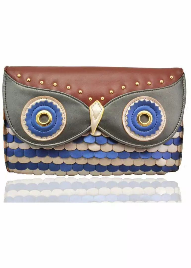 New In Succubus Owl Clutch Bag Brown 3 New In Succubus Owl Clutch Bag Brown