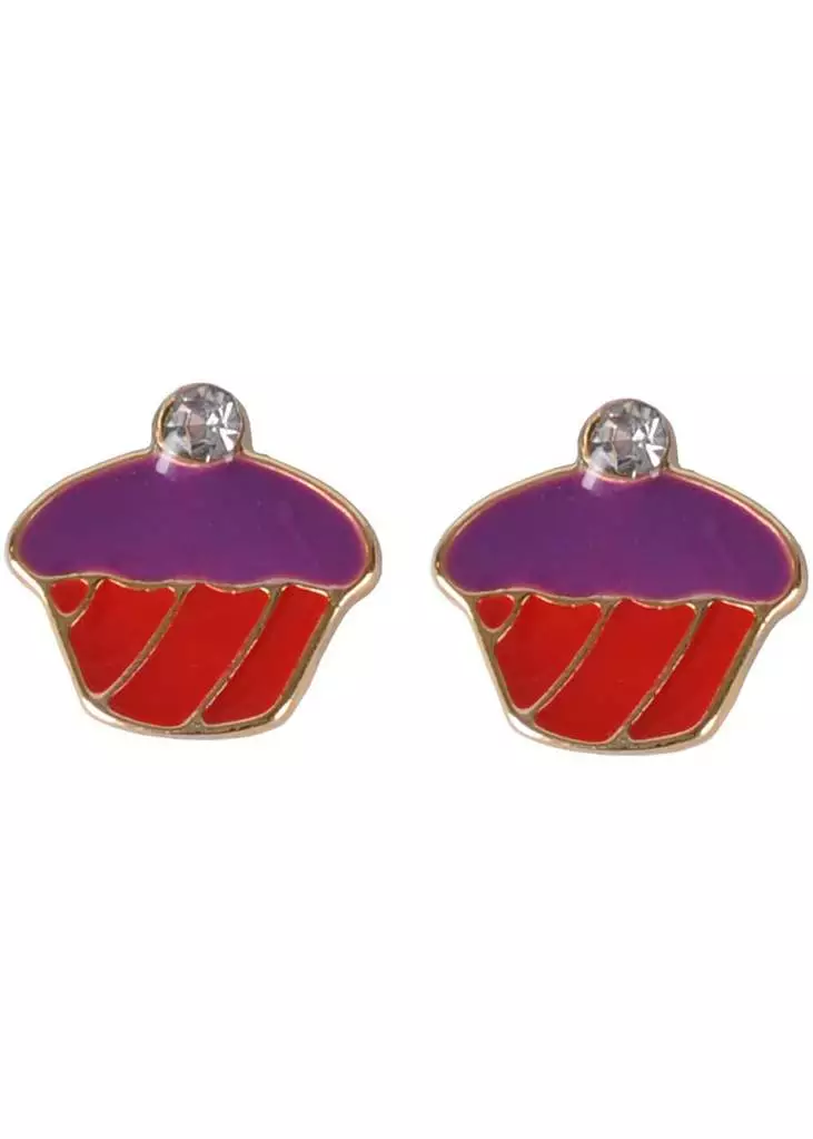 Succubus Crystal Cupcake Earrings Red New In 3 Succubus Crystal Cupcake Earrings Red New In