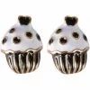Succubus Cupcake Glossy Earrings Black 1 Succubus Cupcake Glossy Earrings Black