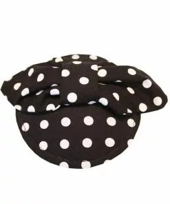 Succubus Fancy Polkadot Bow Fascinator Black