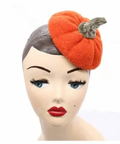 New In Succubus Fancy Pumpkin Fascinator In Orange