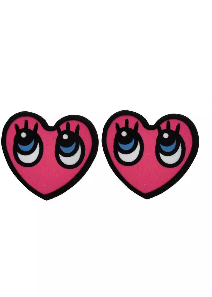 Succubus Love Eyes Cartoon Earrings 3 Succubus Love Eyes Cartoon Earrings