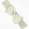 Succubus Lucy 50's Elastic Belt With Bow Ivory