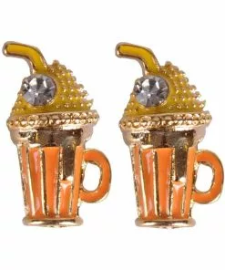 New In Succubus Milkshake Glossy Earrings Orange