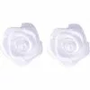 Succubus Satin Rose Earrings White New In 1 Succubus Satin Rose Earrings White New In