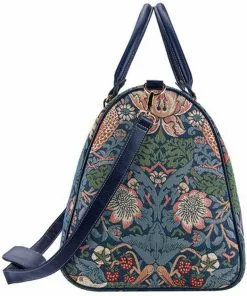 Tapestry Bags Morris Strawberry Thief Travelbag Blue 12 Tapestry Bags Morris Strawberry Thief Travelbag Blue