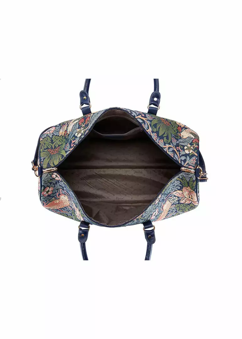 Tapestry Bags Morris Strawberry Thief Travelbag Blue 6 Tapestry Bags Morris Strawberry Thief Travelbag Blue