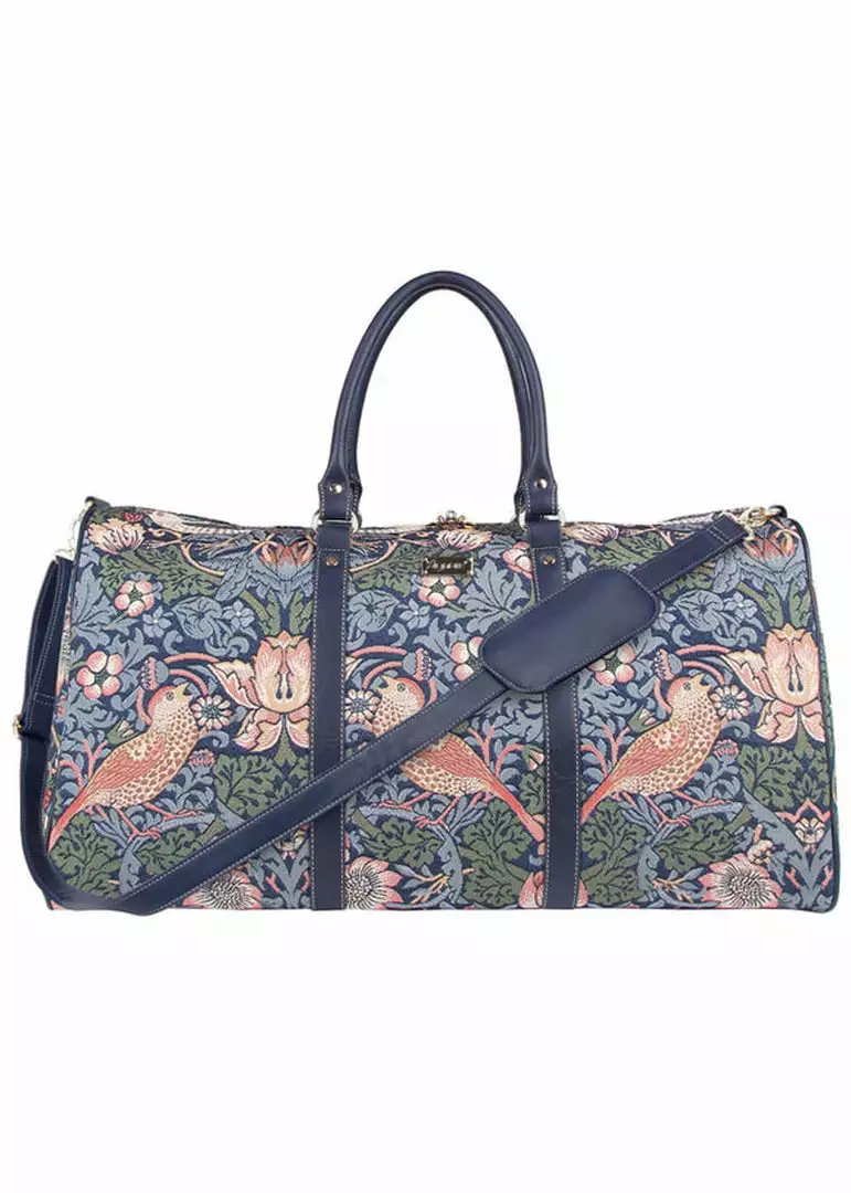 Tapestry Bags Morris Strawberry Thief Travelbag Blue 8 Tapestry Bags Morris Strawberry Thief Travelbag Blue