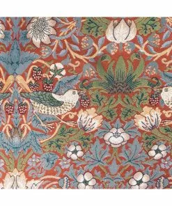 New In Tapestry Bags Morris Strawberry Thief Cushion Cover Red