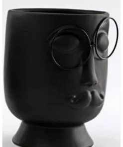 Temerity Jones Monochrome Man Planter Black