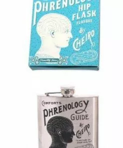 Temerity Jones Phrenology Flask Silver New In