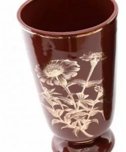 Temerity Jones Luxe Flower Vase Burgundy New In