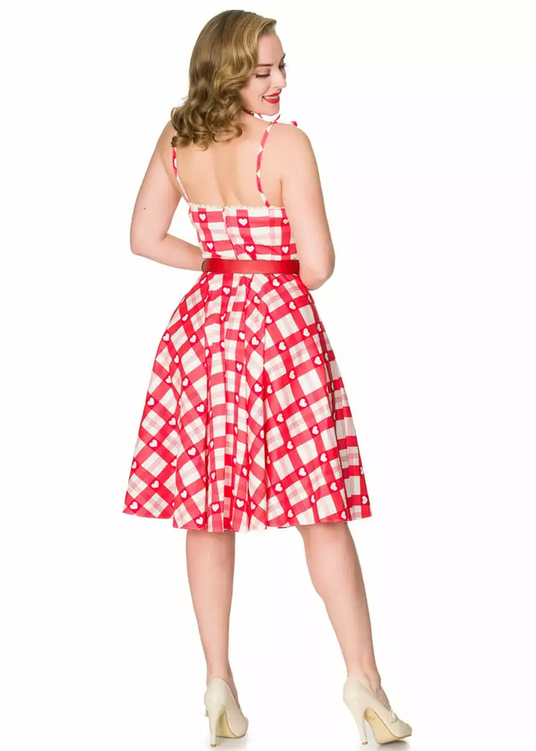Sheen New In Timeless Heartbreaker Sun 50's Swing Dress Red White 4 Sheen New In Timeless Heartbreaker Sun 50's Swing Dress Red White