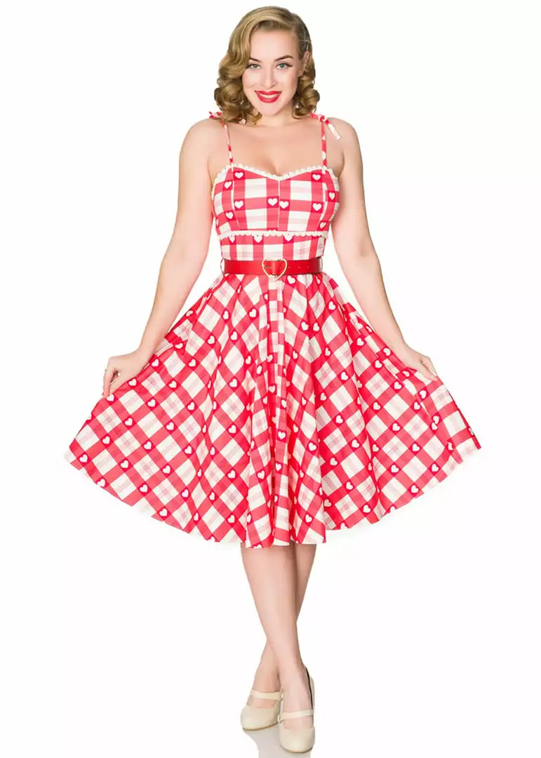 Sheen New In Timeless Heartbreaker Sun 50's Swing Dress Red White 3 Sheen New In Timeless Heartbreaker Sun 50's Swing Dress Red White