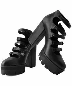 T.U.K Rockstar Platform Mary Jane Vegan Pumps Black 14 T.U.K Rockstar Platform Mary Jane Vegan Pumps Black