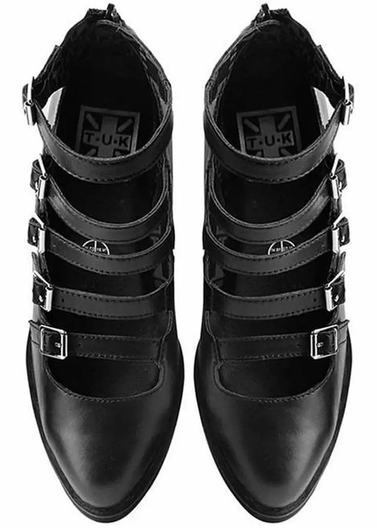 T.U.K Rockstar Platform Mary Jane Vegan Pumps Black 6 T.U.K Rockstar Platform Mary Jane Vegan Pumps Black