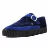 T.U.K Velvet Vegan Creeper Dark Blue