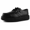 New In T.U.K Unisex Viva Mondo Creeper Leather Black