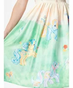 Unique Vintage X My Little Pony Bobbie 50's Swing Dress Yellow Green