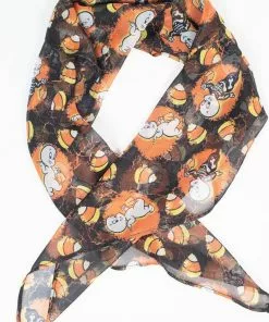 Unique Vintage X Casper Halloween Candy Corn Scarf Black