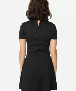 New In Unique Vintage Smak Parlour Wave Maker 60's Mod Dress Black