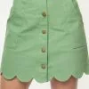 Unique Vintage Smak Parlour Campus 60's Mini Skirt Green New In