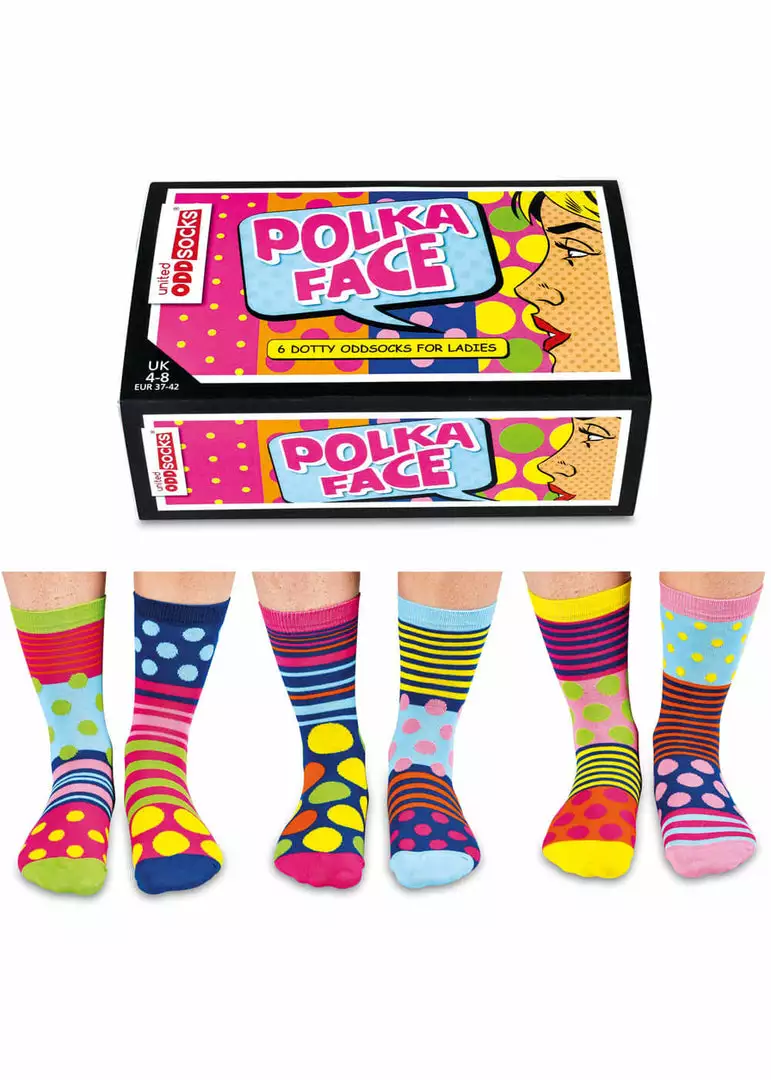 United Odd Socks 6 Ladies Socks Polka Face 3 United Odd Socks 6 Ladies Socks Polka Face
