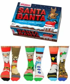 United Odd Socks 6 Mens Socks Santa Banter Christmas New In