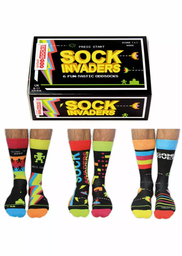 New In United Odd Socks 6 Mens Socks Sock Invaders 3 New In United Odd Socks 6 Mens Socks Sock Invaders