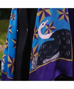 Vendula London Animal Park Oistrich Scarf Blue New In 15 Vendula London Animal Park Oistrich Scarf Blue New In