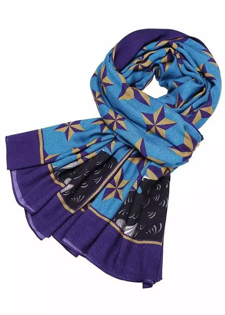 Vendula London Animal Park Oistrich Scarf Blue New In 9 Vendula London Animal Park Oistrich Scarf Blue New In