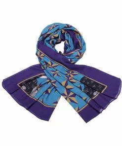 Vendula London Animal Park Oistrich Scarf Blue New In 19 Vendula London Animal Park Oistrich Scarf Blue New In