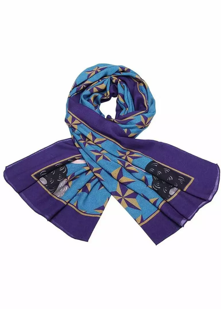 Vendula London Animal Park Oistrich Scarf Blue New In 10 Vendula London Animal Park Oistrich Scarf Blue New In