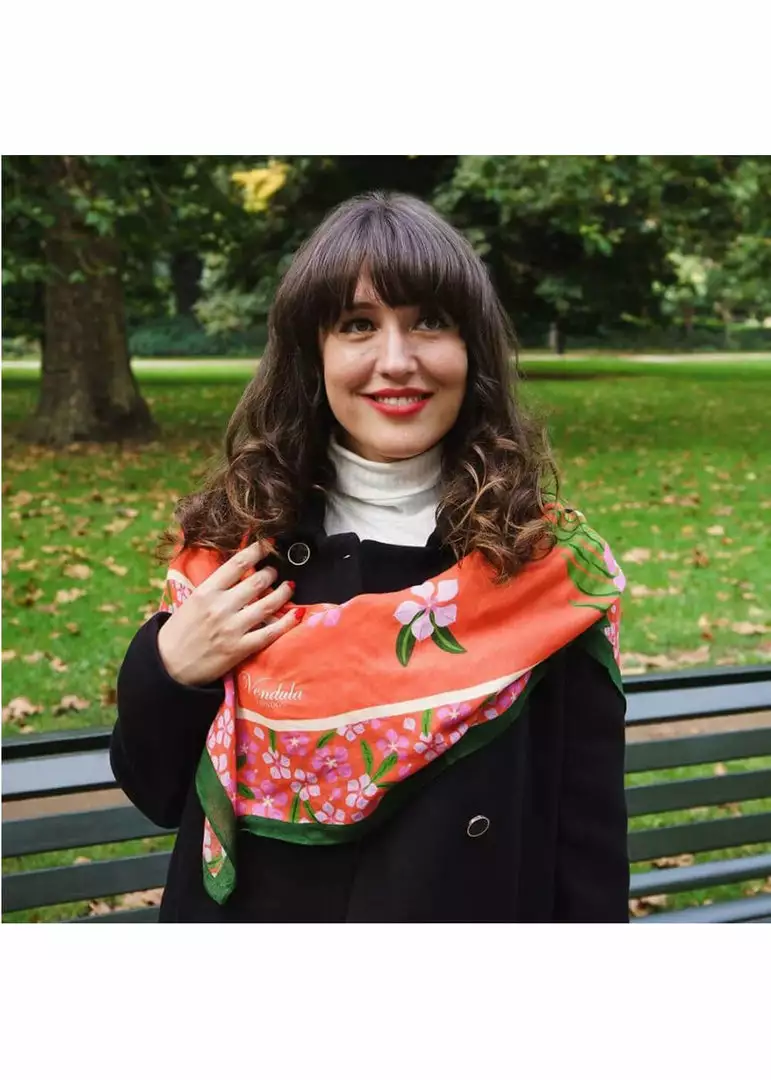 New In Vendula London Animal Park Scarf Lemur Pink 6 New In Vendula London Animal Park Scarf Lemur Pink